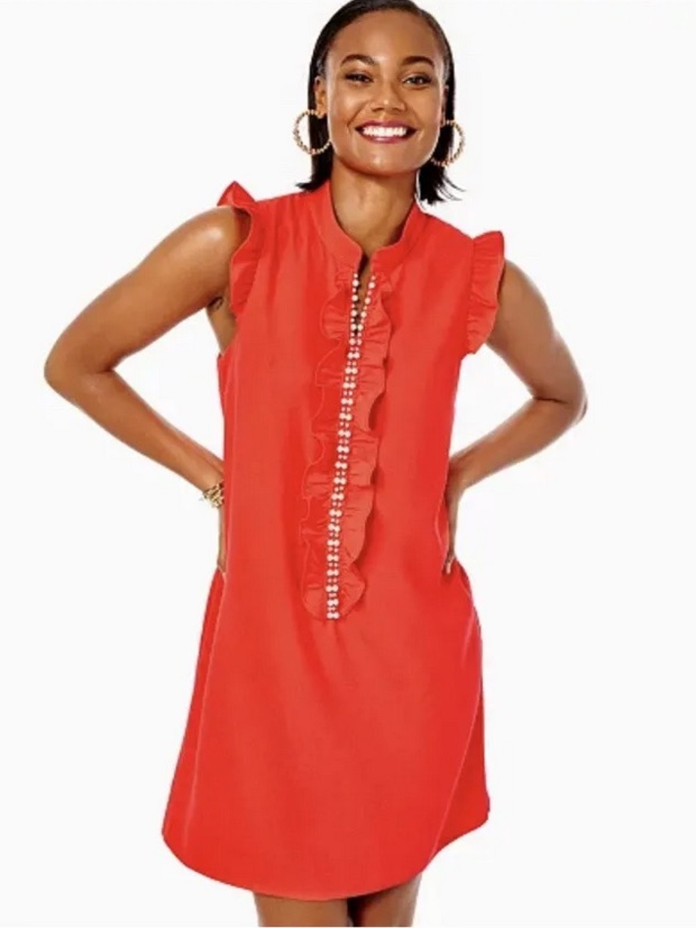 Lilly Pulitzer Adalee Shift Dress Ruby Red Good Condition